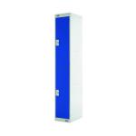 Express Standard Locker 2 Door 300x300x1800mm Light Grey/Blue MC00139 MC00139