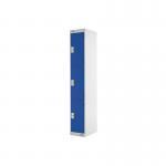 Express Standard Locker 3 Door 300x300x1800mm Light GreyBlue MC00142 MC00142