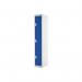 Express Standard Locker 3 Door 300x300x1800mm Light GreyBlue MC00142 MC00142