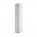 Express Standard Locker 3 Door 300x300x1800mm Light Grey MC00143 MC00143