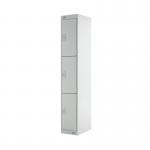 Express Standard Locker 3 Door 300x300x1800mm Light Grey MC00143 MC00143