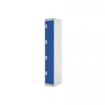 Four Compartment Express Standard Locker 300x300x1800mm Blue Door MC00145 MC00145