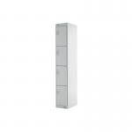 Four Compartment Express Standard Locker 300x300x1800mm Light Grey Door MC00146 MC00146