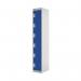 Six Compartment Express Standard Locker 300x300x1800mm Blue Door MC00148 MC00148