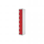 Six Compartment Express Standard Locker 300x300x1800mm Red Door MC00150 MC00150