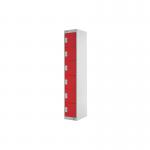 Six Compartment Express Standard Locker 300x300x1800mm Red Door MC00150 MC00150