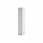 Two Compartment Express Standard Locker 300x450x1800mm Light Grey Door MC00155 MC00155