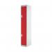 Two Compartment Express Standard Locker 300x450x1800mm Red Door MC00156 MC00156