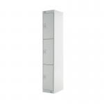 Three Compartment Express Standard Locker 300x450x1800mm Light Grey Door MC00158 MC00158
