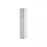 Four Compartment Express Standard Locker 300x450x1800mm Light Grey Door MC00161 MC00161