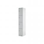 Four Compartment Express Standard Locker 300x450x1800mm Light Grey Door MC00161 MC00161