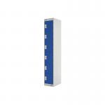 Six Compartment Express Standard Locker 300x450x1800mm Blue Door MC00163 MC00163