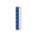Six Compartment Express Standard Locker 300x450x1800mm Blue Door MC00163 MC00163