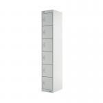 Six Compartment Express Standard Locker 300x450x1800mm Light Grey Door MC00164 MC00164