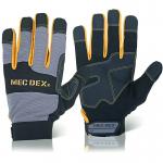 Mec DexWork Passion Impact Mechanics Gloves 1 Pair Black/Grey S MDX98031