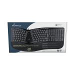 MediaRange Wired Ergonomic Multimedia Keyboard Black MROS120-UK ME87688