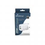 MediaRange GaN Fast Charging Adapter UK Plug 1xUSB-C and 1xUSB-A 25W White MRMA112-UK ME87893
