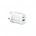 MediaRange GaN Fast Charging Adapter UK Plug 1xUSB-C and 1xUSB-A 25W White MRMA112-UK ME87893