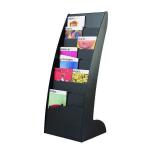 Fast Paper Black Curved Literature Display (Floor standing display with 8 compartments) 285.01 MF13019
