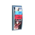 Fast Paper Quick Fit System Wall Display 4xA4 Silver 4061.35 MF23964