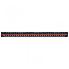 Linex Tri-Scale Ruler 30cm Aluminium Black H382 MF46300