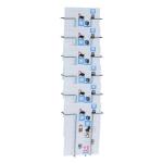 Twinco Silver A4 6 Compartment Literature Holder (Wall mountable) TW51408 MF51408