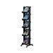 Fast Paper 5 Shelf Mobile Literature Display Narrow Black F259N01 MF88063