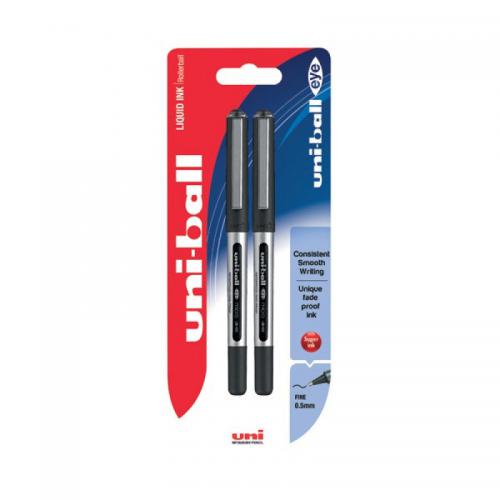 Uni-Ball Eye Fine Black Twin Blister Pack (Pack of 6) 153528192 MI00151