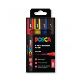Posca 5M Paint Markers Medium Assorted (Pack of 4) 153544133 MI06558