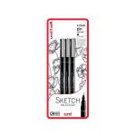 Uni-Ball PIN Sketch Selection Fine Pens Blister PFP Black (Pack of 3) 238212791 MI07220