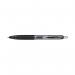 The picture features 12 black Uni-Ball Signo 207E rollerball gel pens, made by Uni-Ball. Each pen has a smooth, gel ink rollerball and a medium point for precise writing. The pens are neatly arranged in a pack and surrounded by its packaging.