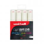 Uni-Ball PWE-8K Chalk Marker Chisel Broad White (Pack of 4) 153494344 MI46823