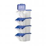 Barton Multifunctional Storage Bins Blue Lids (4 Pack) 052101/4 MJ07674