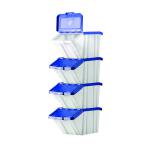 Barton Multifunctional Storage Bins Blue Lids (Pack of 4) 052101/4 MJ07674