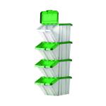 Barton Multifunctional Storage Bins Green Lids (Pack of 4) 052104/4 MJ07676