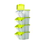 Barton Multifunctional Storage Bins Yellow Lids (Pack of 4) 052106/4 MJ07677