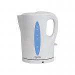This image features two Igenix kettles and urns in white color. The kettles have a capacity of 1.7 litres and are cordless, with a power of 2200W. They have a modern and sleek jug design.