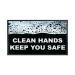 Clean Hands Keep Safe Mat 85 x 150cm 19258658