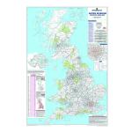 Map Marketing UK Postcode Areas Laminated Map BIPA MM90301