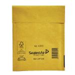 Mail Lite Bubble Lined Postal Bag Size A/000 110x160mm Gold (Pack of 100) 103049052 MQ00192