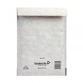 Mail Lite + Bubble Lined Postal Bag Size D1 180x260mm Oyster White (Pack of 100) MLPD1 MQ23841