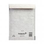 This photo shows a pack of 100 oyster white Mail Lite Padded Envelopes, with each envelope measuring 180x260mm. Each envelope features a durable bubble lined interior, providing extra protection for your postal items. Perfect for sending important documents, photos, or other small items securely through the mail.