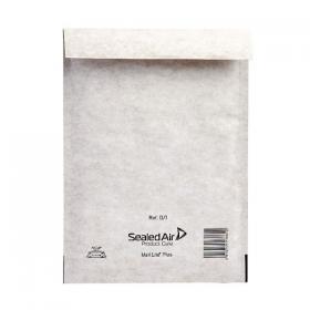 Mail Lite + Bubble Lined Postal Bag Size D/1 180x260mm Oyster White (Pack of 100) MLPD/1 MQ23841