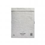 This photograph features a pack of 50 Mail Lite Padded Envelopes in size H5, measuring 270x360mm. The envelopes are bubble lined and colored oyster white. They come with a sturdy postal bag for secure shipping.