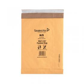 Mail Lite Padded Postal Bag Size H/5 264x374mm Gold (50 Pack) 100943511 MQ29708