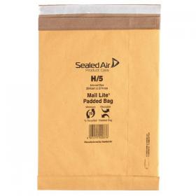 Mail Lite Padded Postal Bag Size H/5 264x374mm Gold (Pack of 50) 100943511 MQ29708