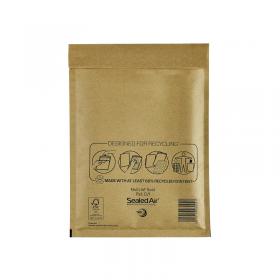 Sealed Air Bubble Lined Postal Bag D1 180x260mm Gold (Pack of 100) MQ50137 MQ50137