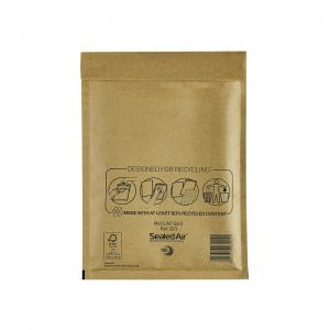 Mail Lite Sealed Air Bubble Postal Bag D1 180x260mm Gold Pack of 100