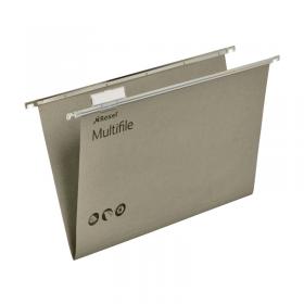 Rexel Multifile Suspension File V Base 15mm Foolscap Green (Pack of 50) 78008 MS78008