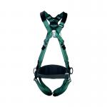 MSA V-Form Full Body Back Chest Hip D-Ring Qwik-Fit Safety Harness with Waistbelt Green XS MSA18946